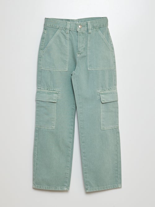 Pantalon denim multipoches - Kiabi