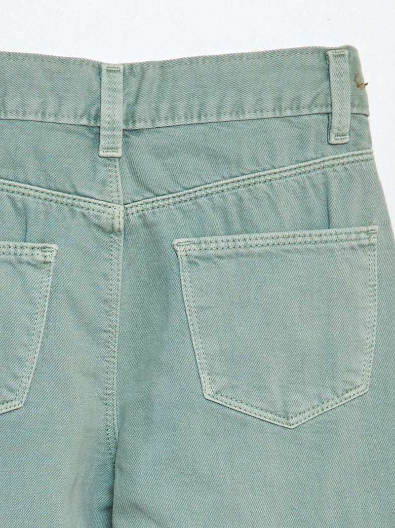 Pantalon denim multipoches Vert jade - Kiabi