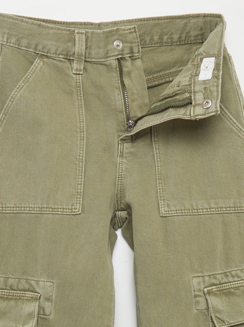 Pantalon denim multipoches - Kiabi