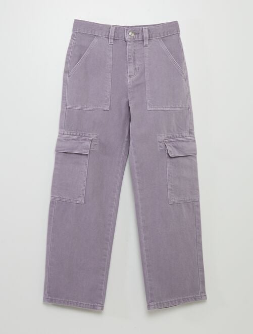 Pantalon denim multipoches - Kiabi