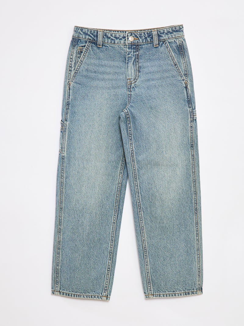 Pantalon denim relaxed fit Bleu - Kiabi