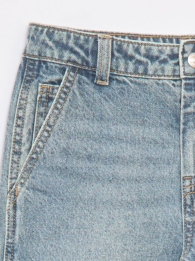 Pantalon denim relaxed fit Bleu - Kiabi