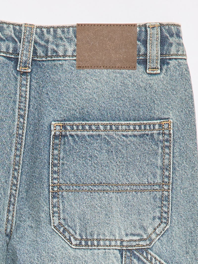 Pantalon denim relaxed fit Bleu - Kiabi