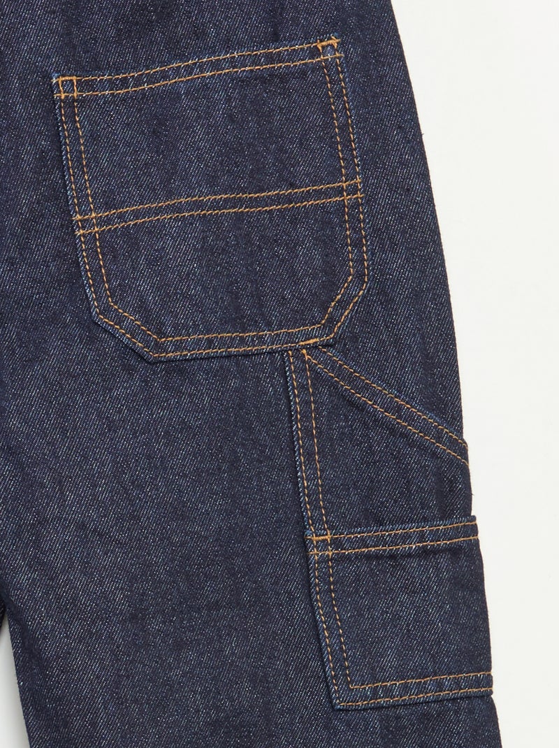 Pantalon denim relaxed fit Bleu - Kiabi