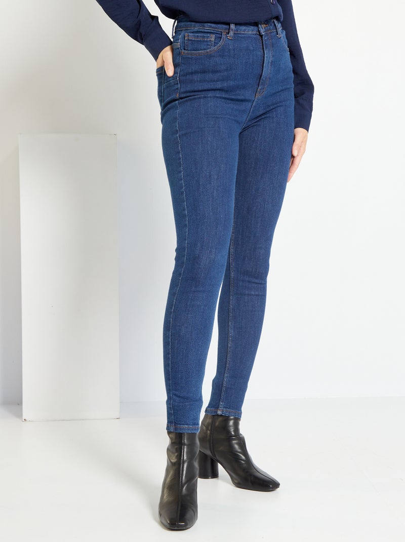 Pantalon denim skinny push up Bleu brut - Kiabi