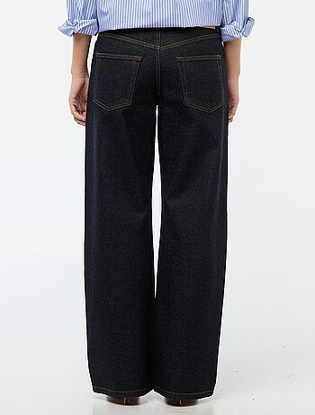 Pantalon denim straight avec strass