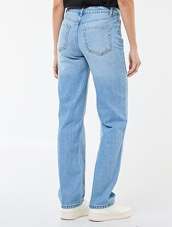 Pantalon denim straight en coton - L34