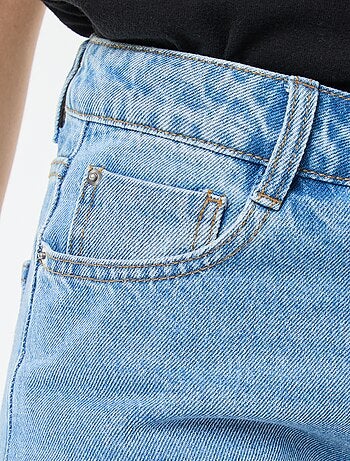 Pantalon denim straight en coton - L34