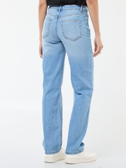 Pantalon denim straight en coton - L34 - Kiabi Pantalon denim straight en coton - L34 - Kiabi