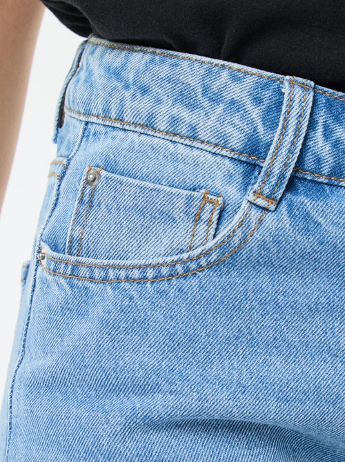 Pantalon denim straight en coton - L34 - Kiabi Pantalon denim straight en coton - L34 - Kiabi