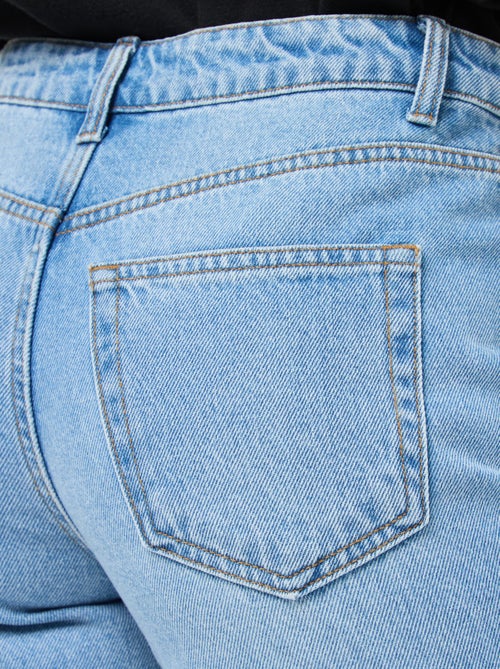 Pantalon denim straight en coton - L34 - Kiabi Pantalon denim straight en coton - L34 - Kiabi
