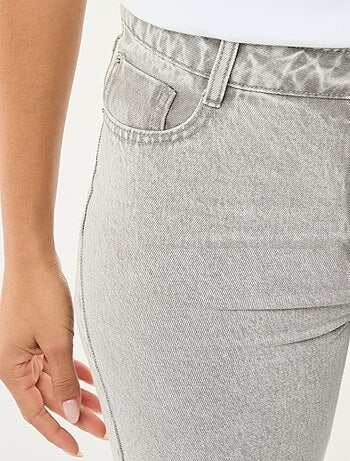 Pantalon denim straight en coton - L34