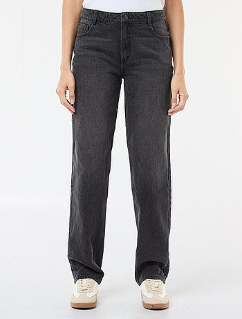Pantalon denim straight en coton - L34