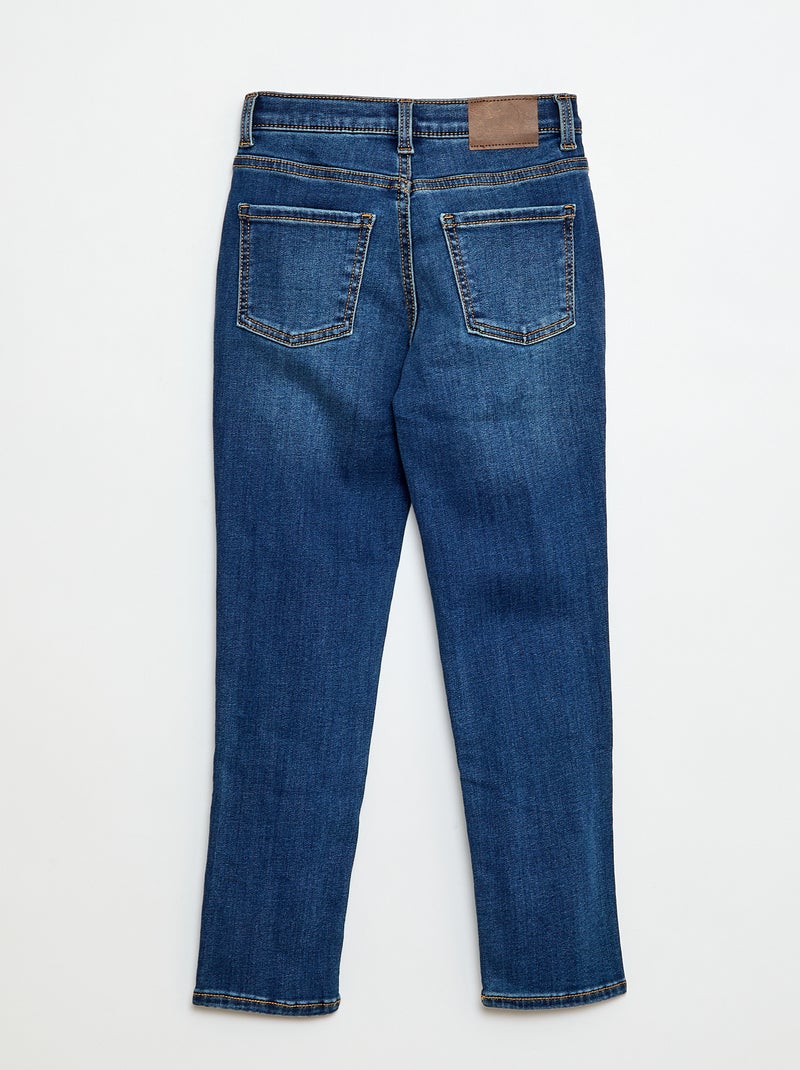 Pantalon denim stretch fit slim en coton Bleu - Kiabi