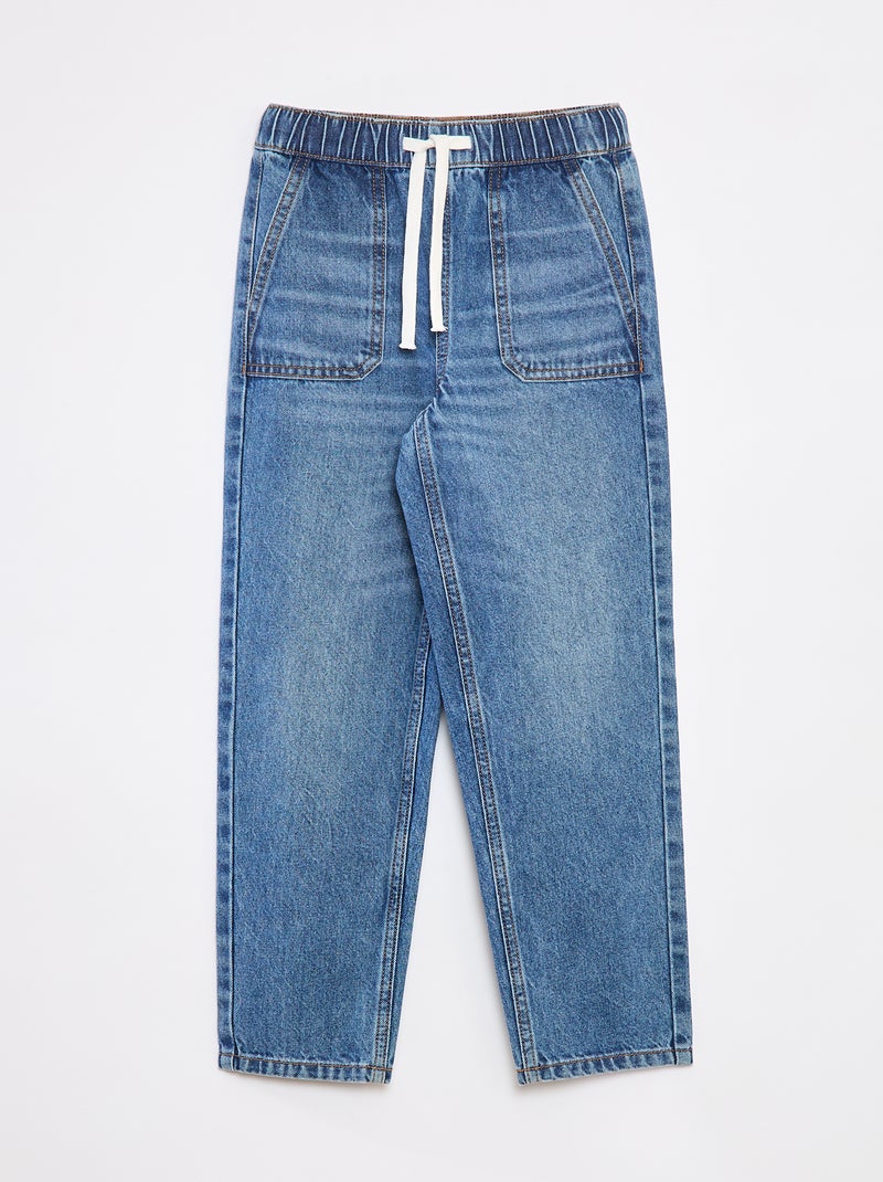 Pantalon denim style jogging Bleu - Kiabi