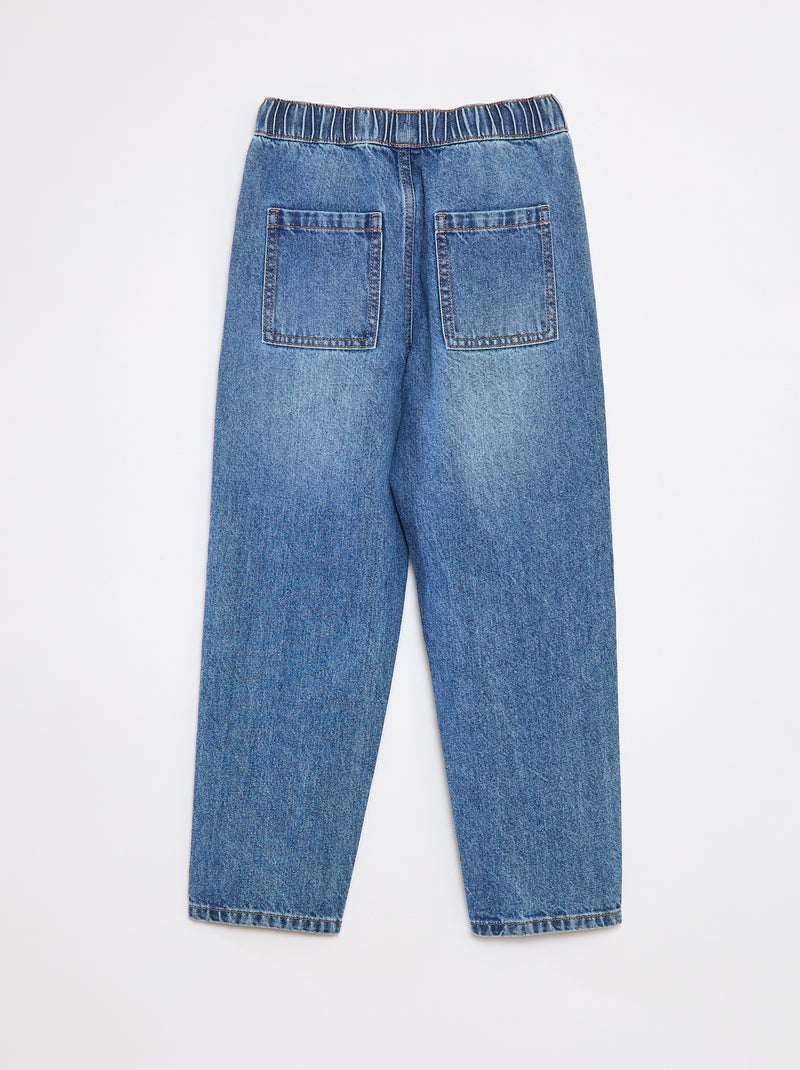 Pantalon denim style jogging Bleu - Kiabi