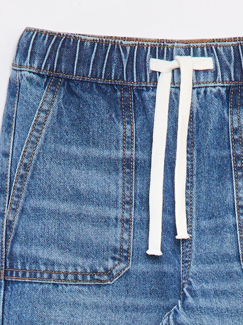 Pantalon denim style jogging Bleu - Kiabi