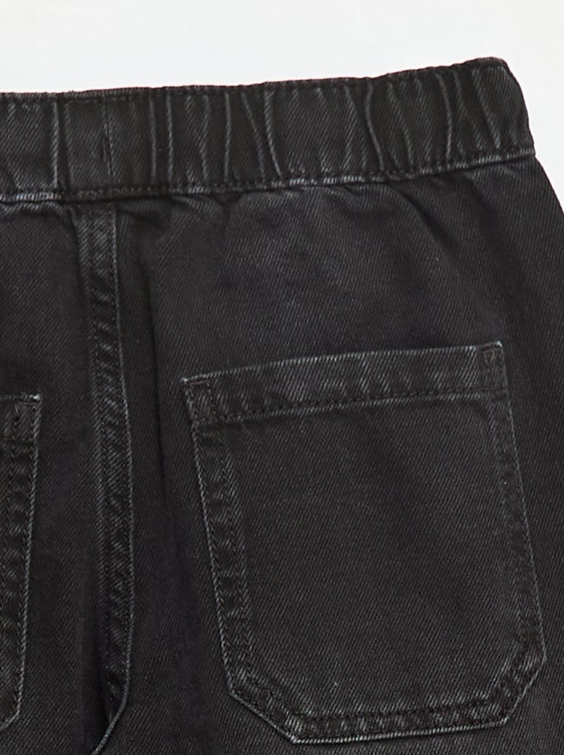 Pantalon denim style jogging Gris - Kiabi