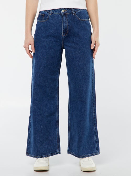 Pantalon denim wide leg - L28 - Kiabi
