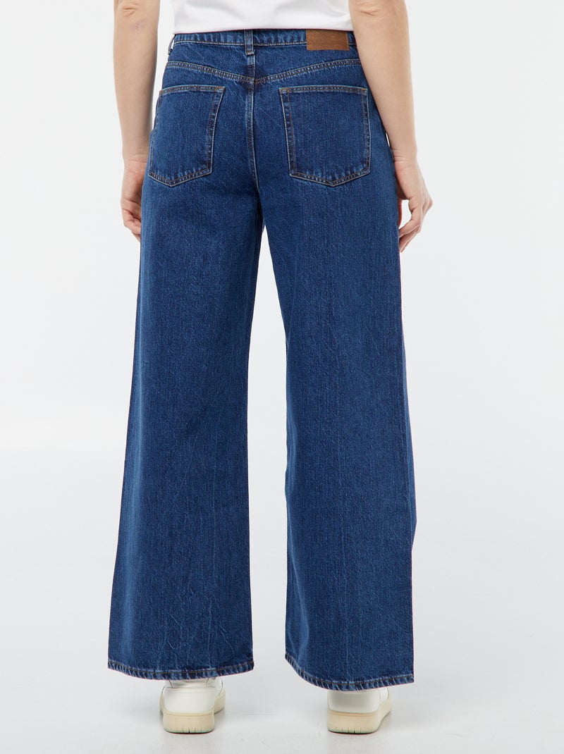 Pantalon denim wide leg - L28 Stone - Kiabi