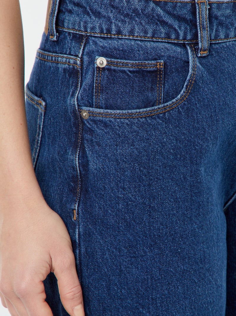 Pantalon denim wide leg - L28 Stone - Kiabi