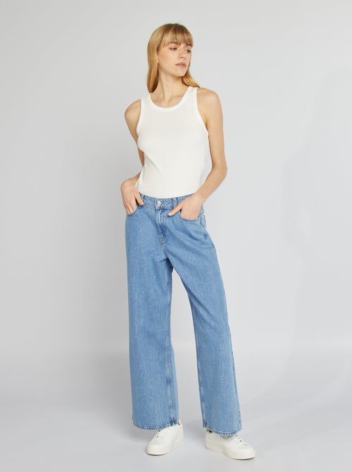 Pantalon denim wide leg - L28 - Kiabi