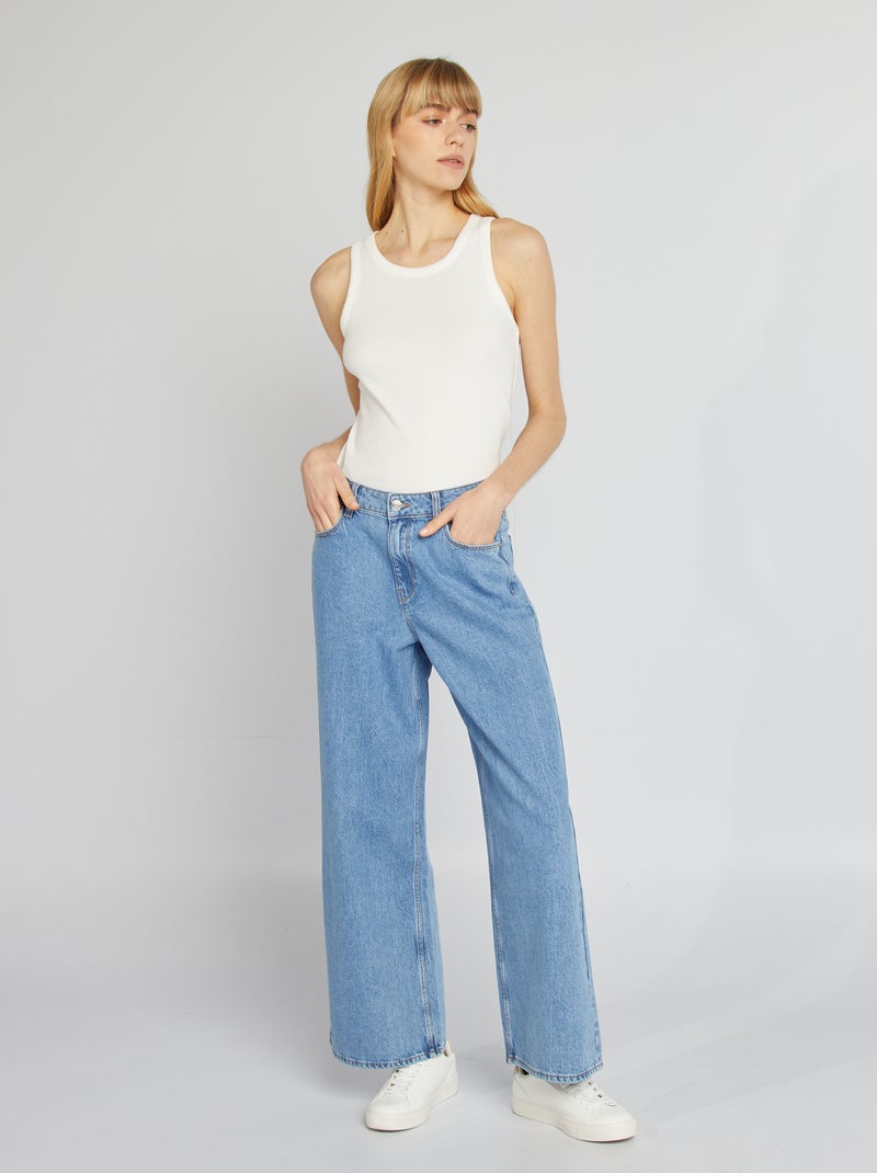 Pantalon denim wide leg - L28 Triple stone - Kiabi