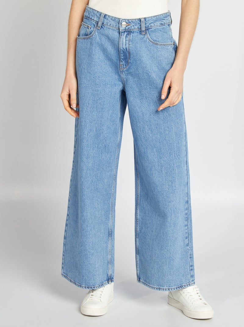 Pantalon denim wide leg - L28 Triple stone - Kiabi