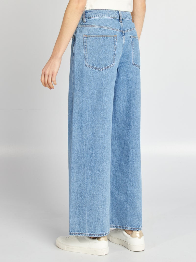 Pantalon denim wide leg - L28 Triple stone - Kiabi