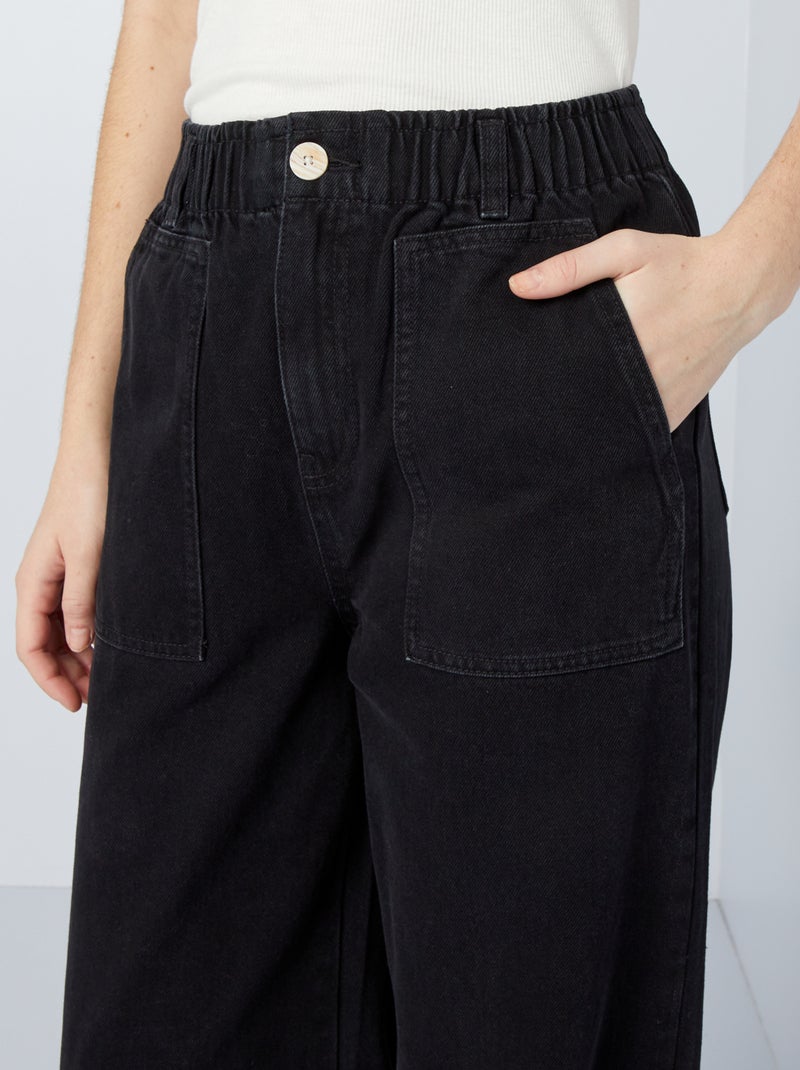Pantalon Tailleur Femme Briggs New York Taille 18 Haut - élastique à La Taille - Motif Carreaux Noir/or - Occasion Très Bon état