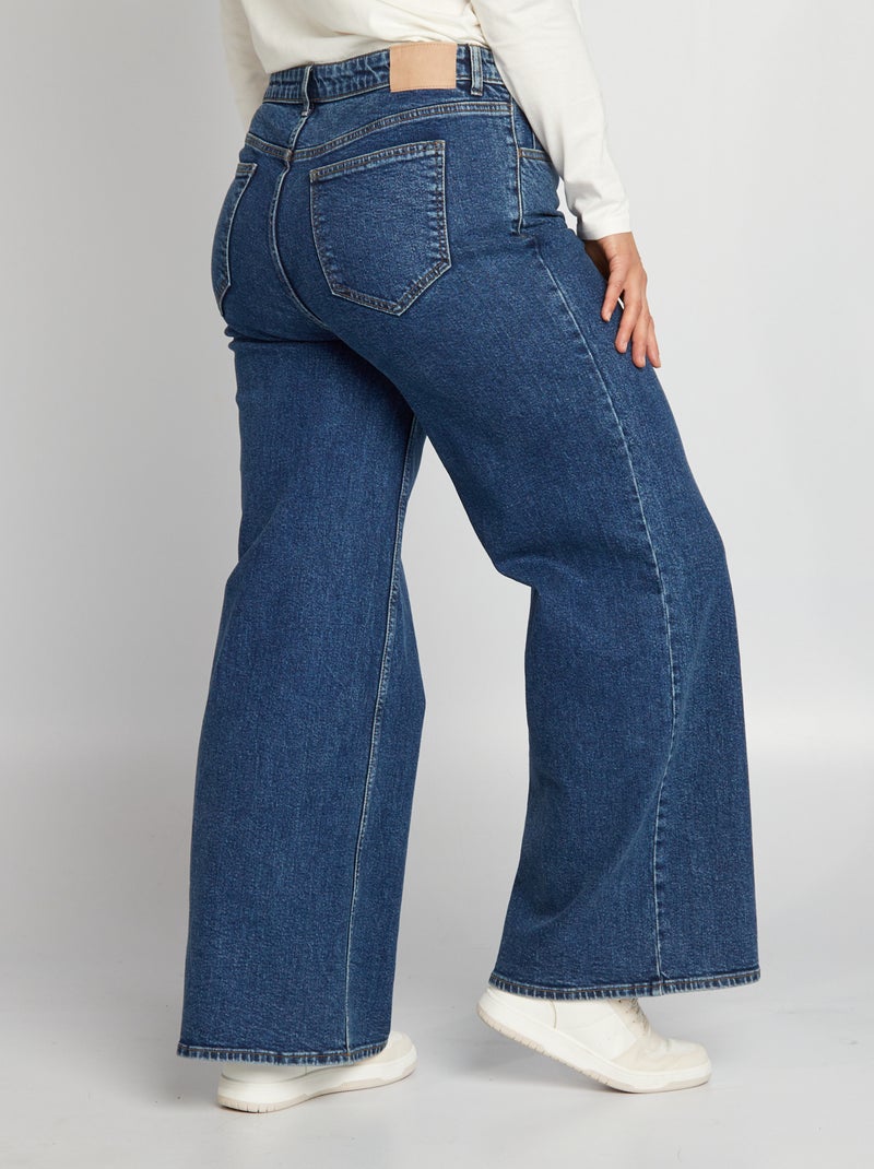 Pantalon denim wide leg Denim - Kiabi