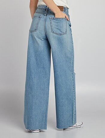 Pantalon jean large femme pas cheap cher