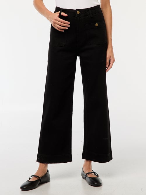 Pantalon denim wide leg - Kiabi