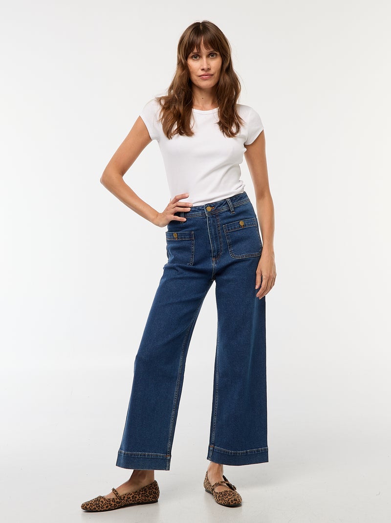 HOT Pantalon Jean Large Femme Jeans Wide Femme Pantalon