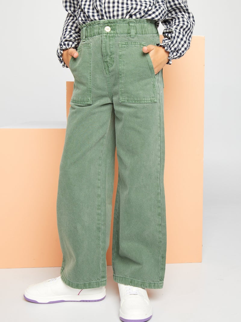 Pantalon Jeans Mado Et Les Autres Taille 36 - Coupe Slim Droit Délavé Vert - Occasion Très Bon état
