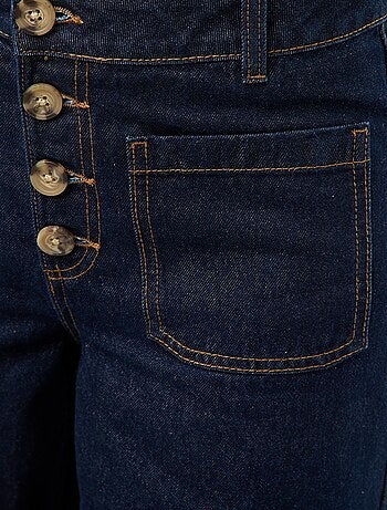 Pantalon denim wide uni