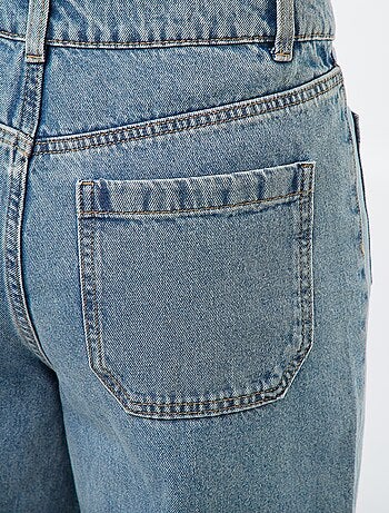 Pantalon denim wide uni