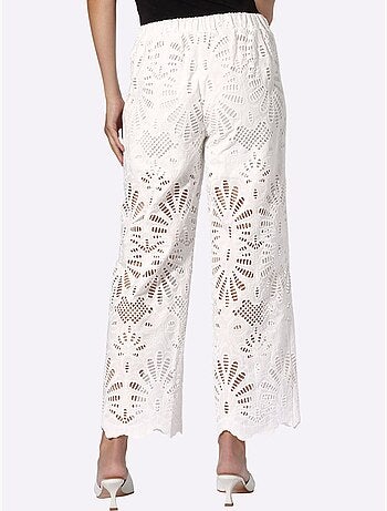 Pantalon dentelle ajourée - taille standard - helline