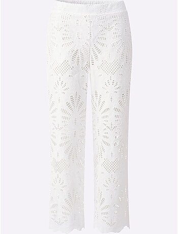 Pantalon dentelle ajourée - taille standard - helline