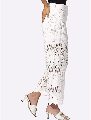 Pantalon dentelle ajourée - taille standard - helline