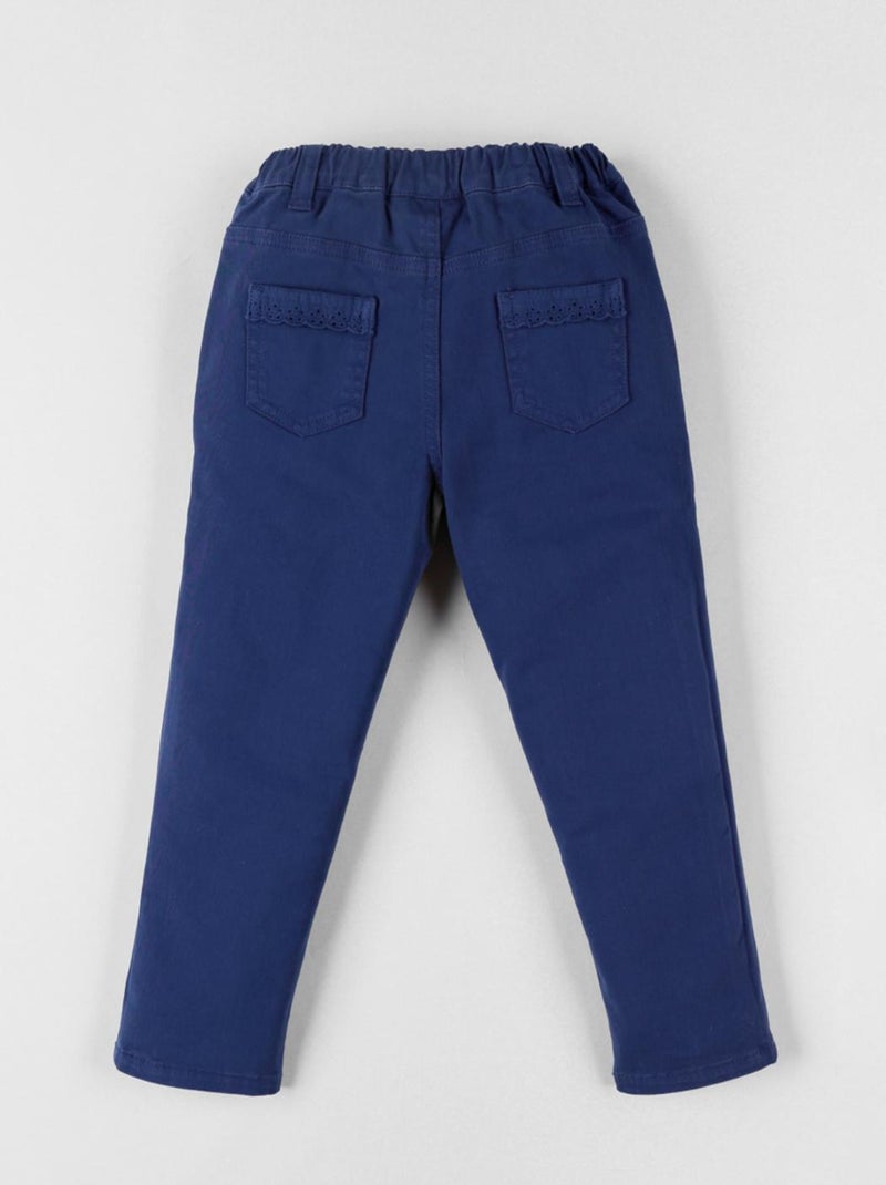 Pantalon dentelle en twill, Noukie's Bleu - Kiabi