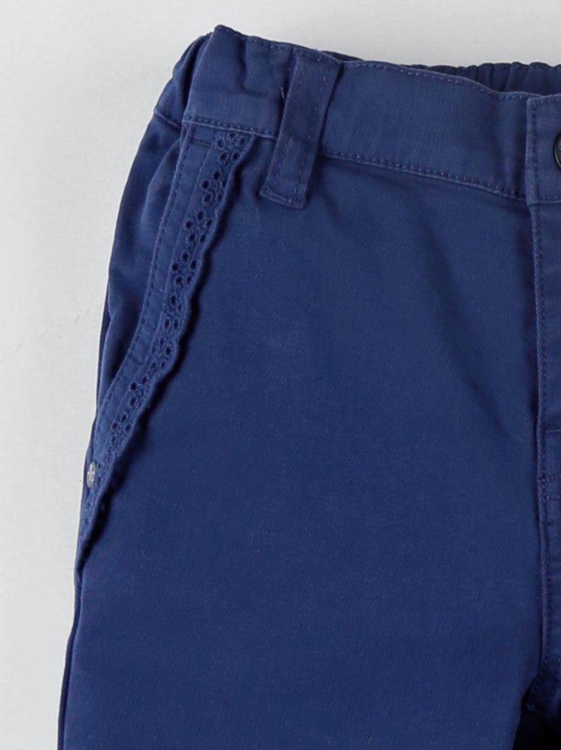 Pantalon dentelle en twill, Noukie's Bleu - Kiabi