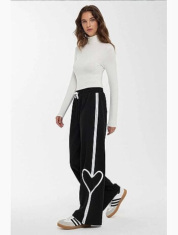 Pantalon détaillé en forme de cœur hiccup