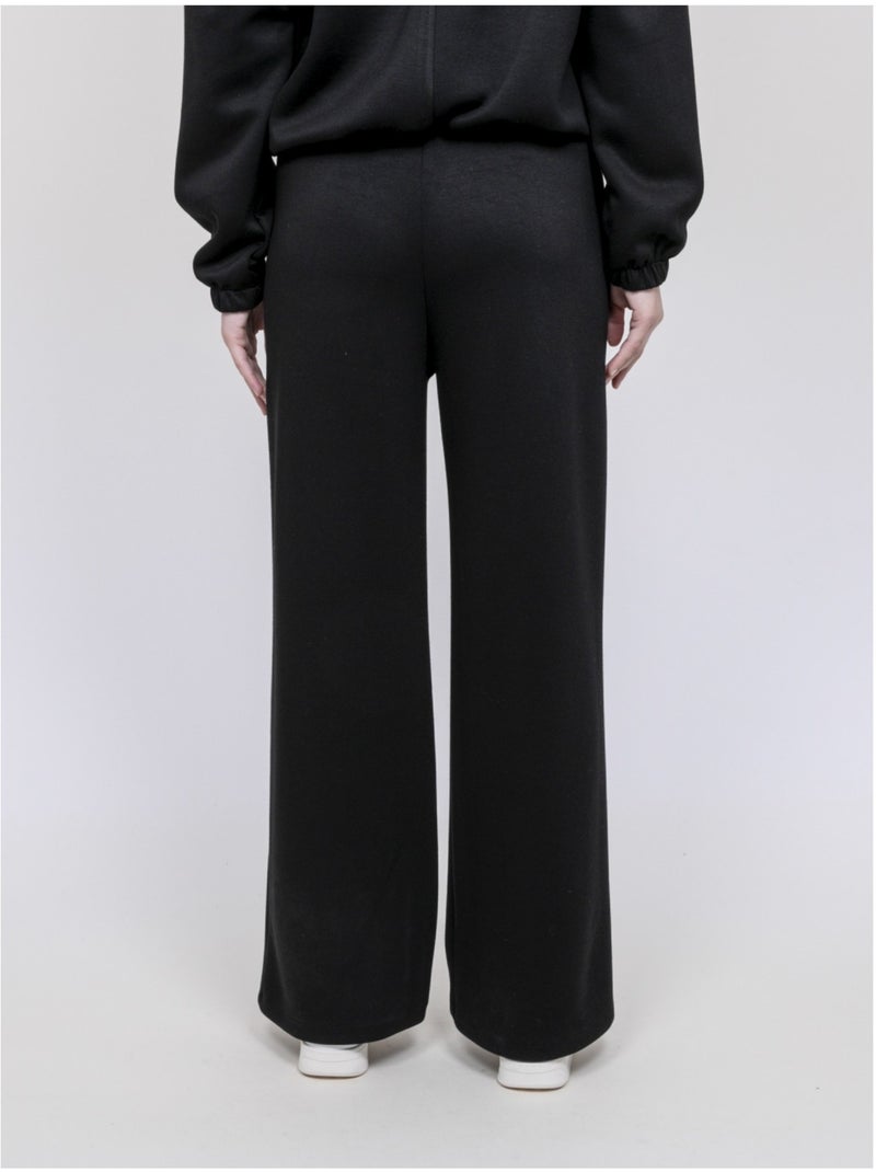 Pantalon détails tweed ENRIKA Noir - Kiabi