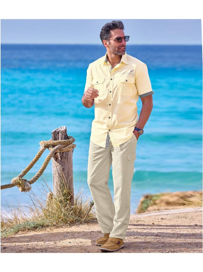 Pantalon Détente Cargo   - ATLAS FOR MEN Beige - Kiabi
