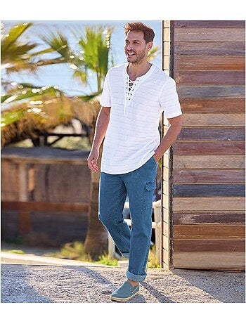 Pantalon détente cargo en jean : - atlas for men