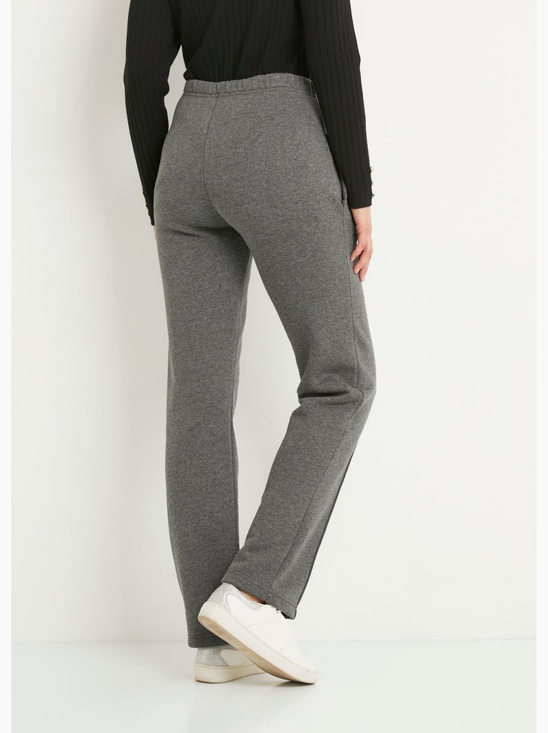 Pantalon détente ceinture élastiquée molleton - Afibel gris anthracite - Kiabi