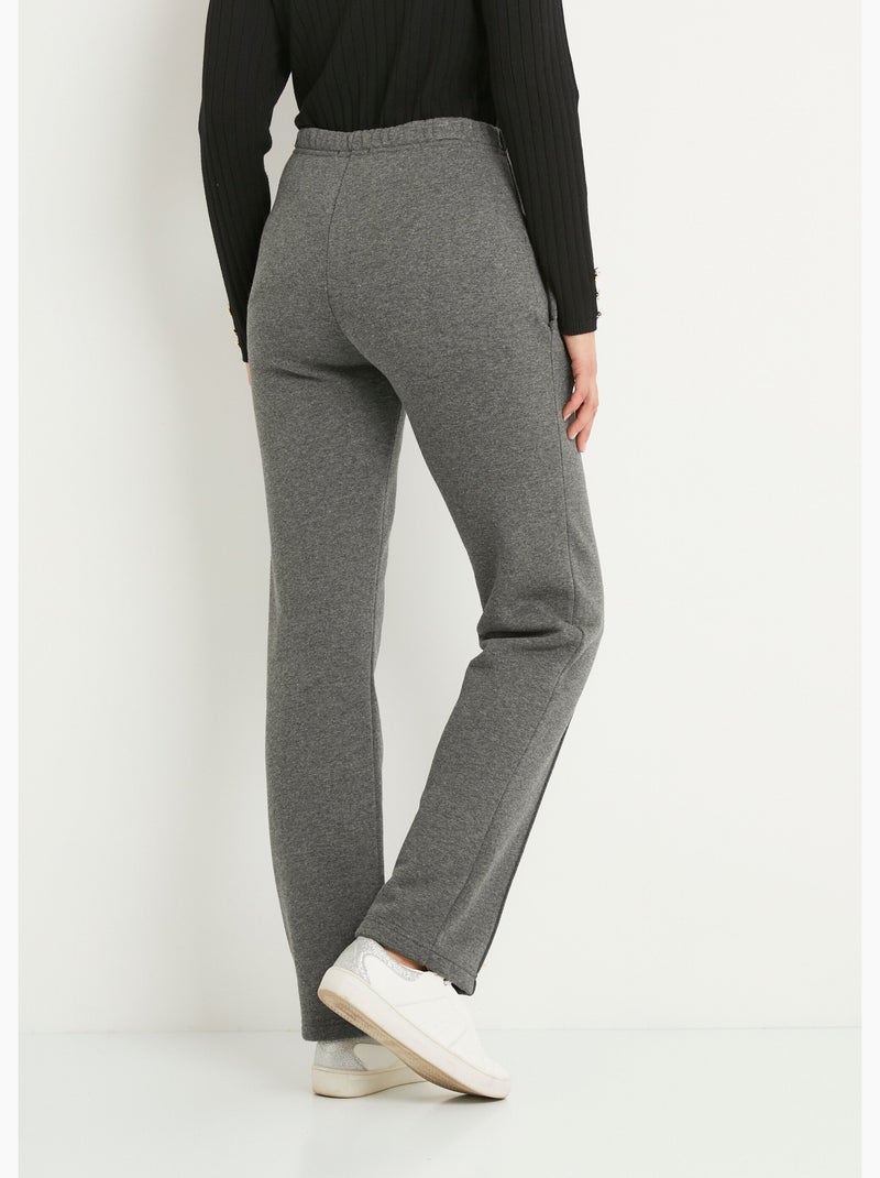 Pantalon détente ceinture élastiquée molleton - afibel Gris - Kiabi