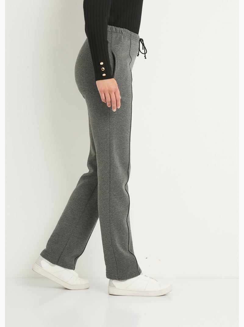 Pantalon détente ceinture élastiquée molleton - afibel Gris - Kiabi