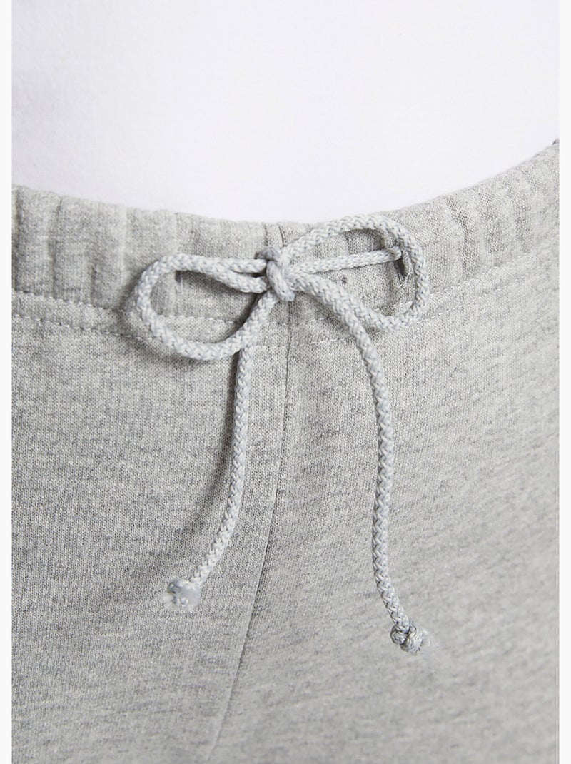 Pantalon détente ceinture élastiquée molleton Gris clair - Kiabi